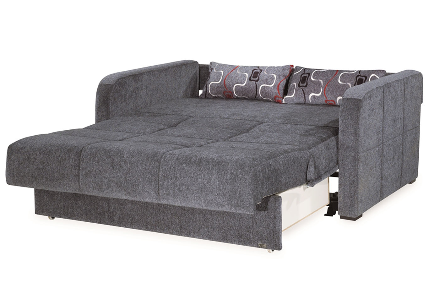 Ferra Fashion Gray Chenille Love Seat Sleeper,Ottomanson (Previously Casamode)